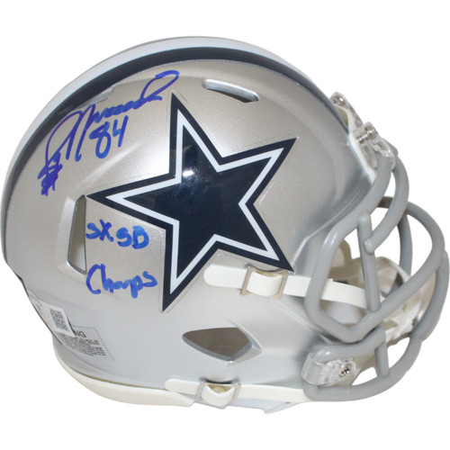 Jay Novachek Autographed Dallas Cowboys Mini Helmet 3x SB Beckett