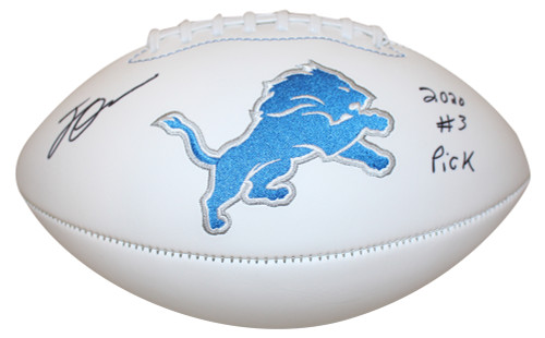 Jeff Okudah Autographed Indianapolis Colts White Panel Football FAN