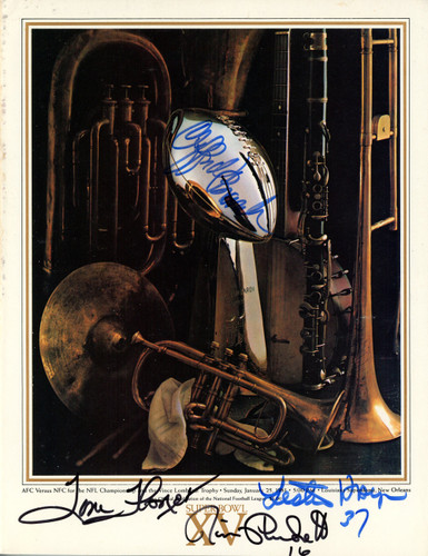 Jim Plunkett, Flores, Branch & Hayes Signed Super Bowl XV Program JSA