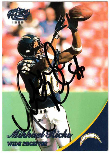 Michael Ricks Autographed 1999 Pacific #350 Trading Card 46246