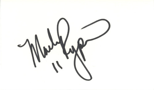 Mark Rypien Autographed Washington Redskins Index Card Beckett 45286