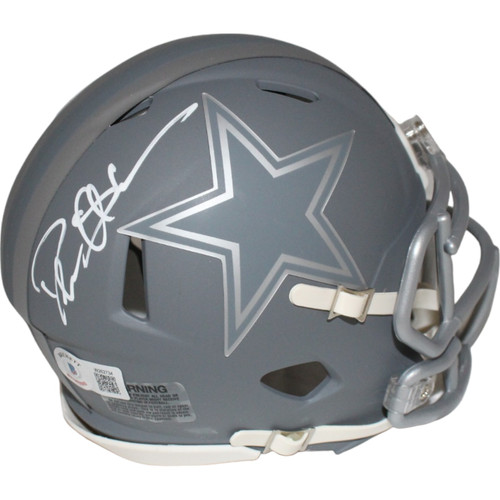 Deion Sanders Signed Dallas Cowboys Slate Mini Helmet Beckett