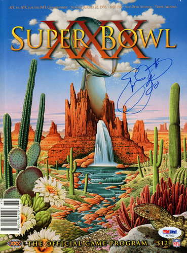 Emmitt Smith Autographed/Signed Super Bowl XXX Program PSA