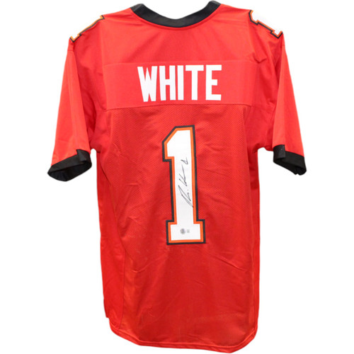 Rachaad White Autographed/Signed Pro Style Red Jersey Beckett