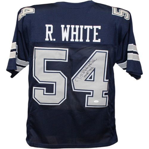 Randy White Autographed/Signed Pro Style Blue Jersey JSA