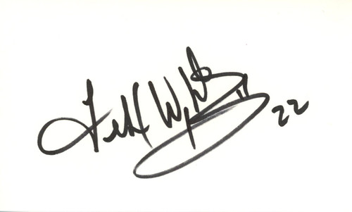 Felix Wright Autographed Cleveland Browns Index Card Beckett 45359