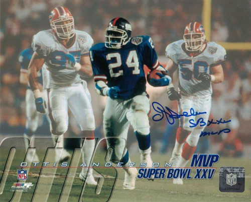 Ottis Anderson Autographed New York Giants 8x10 Photo (Composite) JSA
