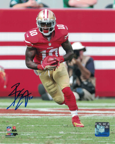 Bruce Ellington Autographed San Francisco 49ers 8x10 Photo (Red Solo)