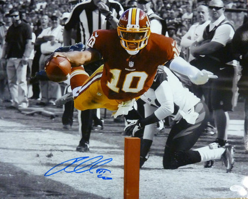Robert Griffin III Autographed Washington Redskins 16x20 Photo Sephia JSA