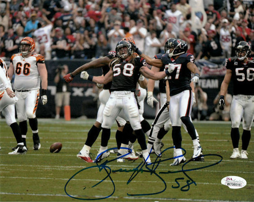 Brooks Reed Autographed Houston Texans 8x10 Photo (vs Bengals)
