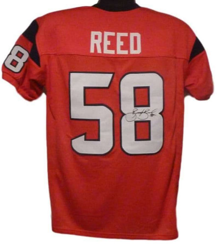 Brooks Reed Autographed Red Size XL Jersey Houston Texans
