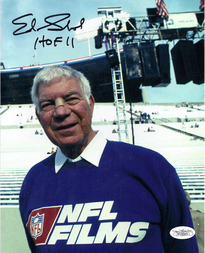 Ed Sabol Autographed NFL Films 8x10 Photo w/HOF 11
