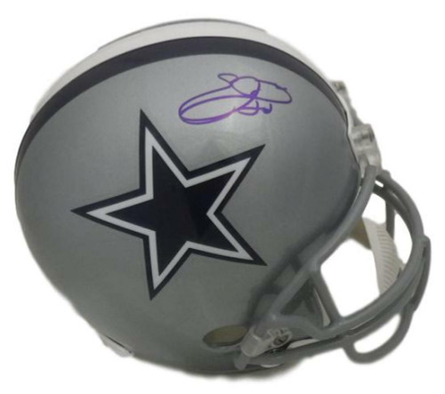Emmitt Smith Autographed Dallas Cowboys Proline Helmet in Blue PSA