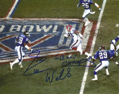 Everson Walls Autographed New York Giants 8x10 Photo w/SB XXV Champs