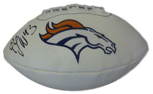 TJ Ward Autographed Denver Broncos white panel football