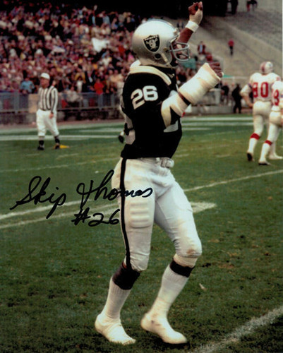 Skip Thomas Autographed Oakland Raiders 8x10 Photo (Vertical)