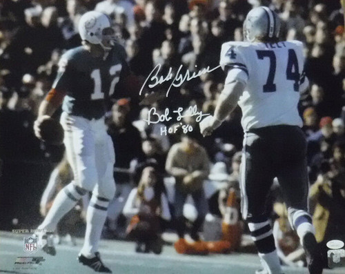 Bob Griese & Bob Lilly Autographed 16x20 Photo Super Bowl VI JSA