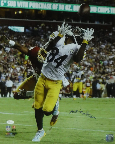 Antonio Brown Autographed Pittsburgh Steelers 16x20 Photo vs Redskins JSA