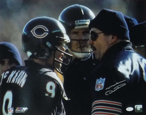 Mike Ditka Autographed Chicago Bears 16x20 Photo (w/McMahon) JSA