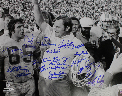 1972 Miami Dolphins Autographed 16x20 Photo 21 Signatures Griese JSA