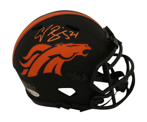 Champ Bailey Autographed Denver Broncos Eclipse Mini Helmet BAS
