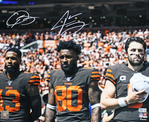 Odell Beckham & Jarvis Landry Signed Cleveland Browns 16x20 Photo BAS