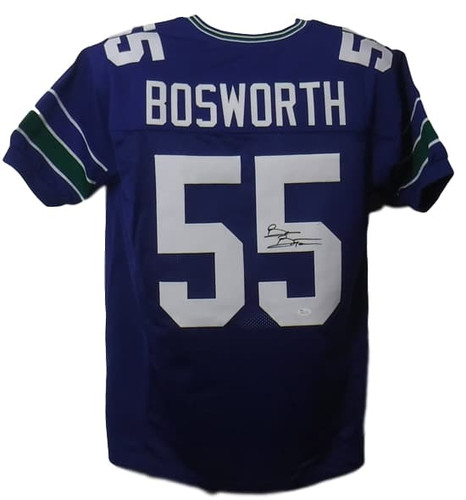 Brian Bosworth Autographed Seattle Seahawks Blue Size XL Jersey JSA