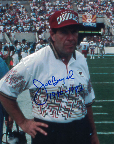 Joe Bugel Autographed/Signed Phoenix Cardinals 8x10 Photo