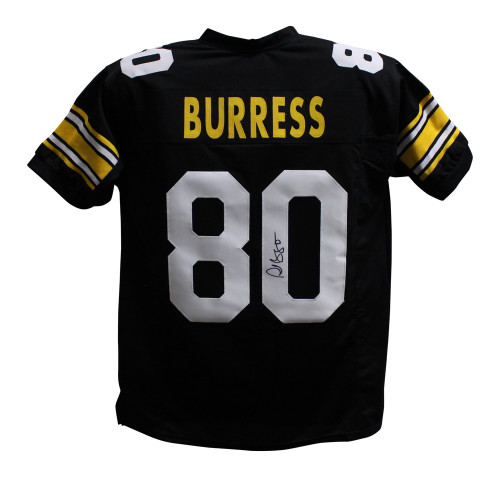 Plaxico Burress Autographed/Signed Pro Style Black XL Jersey
