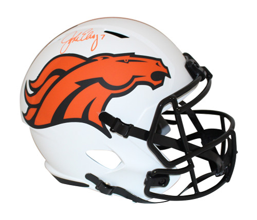 John Elway Autographed Denver Broncos F/S Lunar Speed Helmet BAS