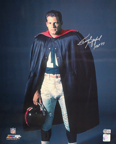 Frank Gifford Autographed New York Giants 16x20 Photo HOF Beckett BAS