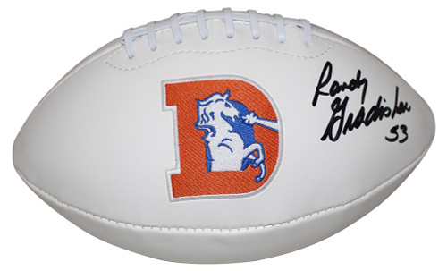 Randy Gradishar Autographed/Signed Denver Broncos D Logo Football JSA