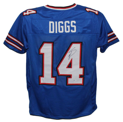 Stefon Diggs Autographed/Signed Pro Style Blue XL Jersey BAS