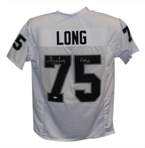 Howie Long Autographed/Signed Pro Style White XL Jersey HOF BAS