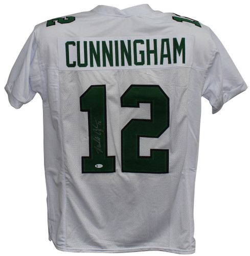 Randall Cunningham Autographed/Signed Pro Style White XL Jersey BAS