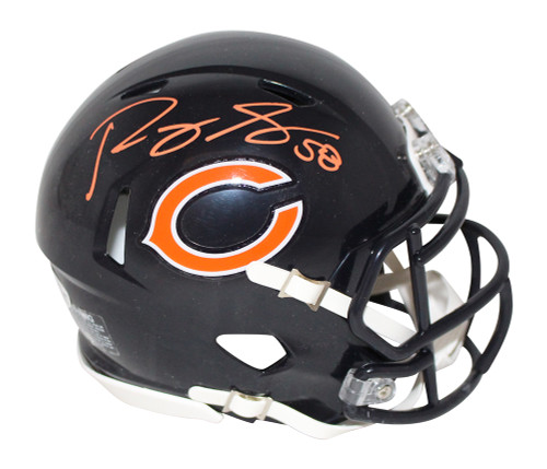 Roquan Smith Autographed/Signed Chicago Bears Speed Mini Helmet BAS