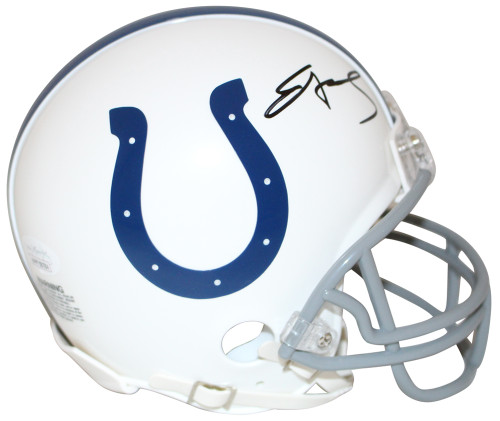 Edgerrin James Autographed/Signed Indianaoplis Colts Mini Helmet JSA