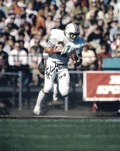 Jim Kiick Autographed/Signed Miami Dolphins 8x10 Photo 17-0