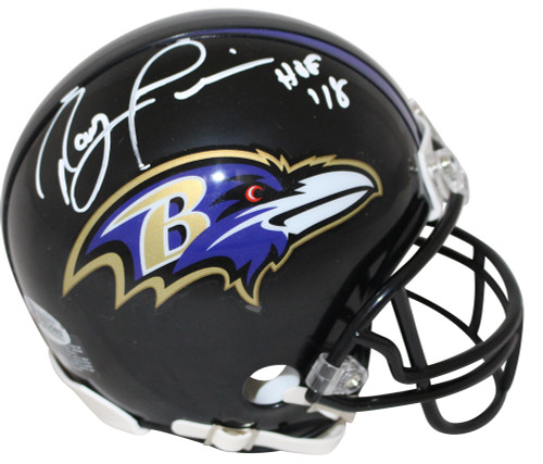 Ray Lewis Autographed/Signed Baltimore Ravens Mini Helmet HOF BAS