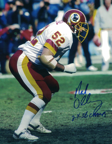 Neal Olkewicz Autographed Washington Redskins 8x10 Photo 2x Champs
