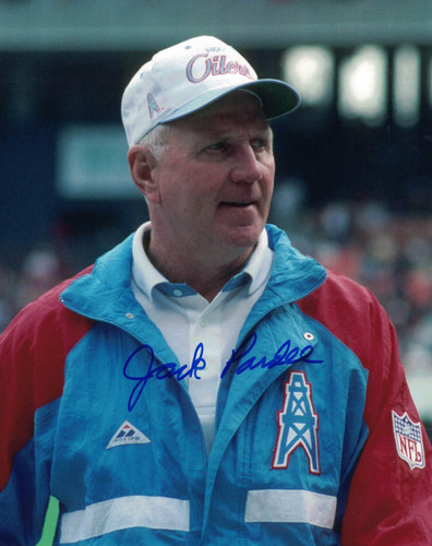 Jack Pardee Autographed/Signed Houston Oilers 8x10 Photo