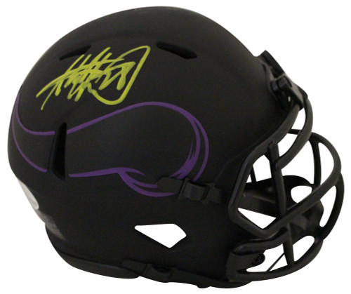 Adrian Peterson Autographed Minnesota Vikings Eclipse Mini Helmet BAS
