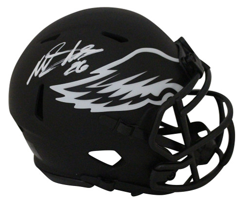 Miles Sanders Autographed Philadelphia Eagles Eclipse Mini Helmet JSA