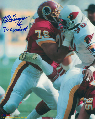 Ed Simmons Autographed Washington Redskins 8x10 Photo 70 Greatest