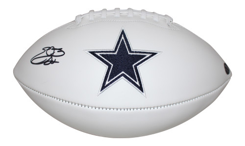 Emmitt Smith Autographed/Signed Dallas Cowboys Logo Football BAS