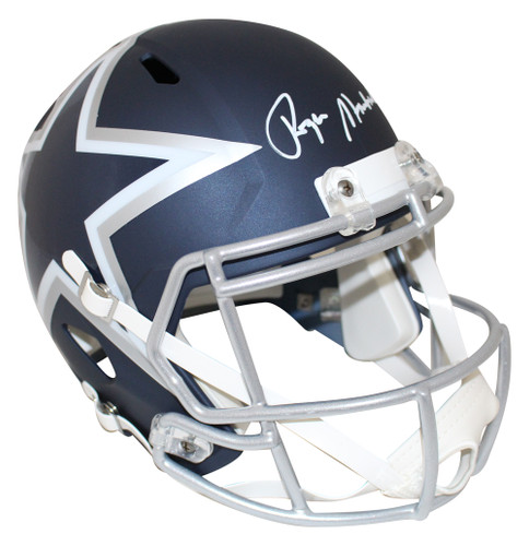 Roger Staubach Autographed Dallas Cowboys AMP Replica Helmet BAS