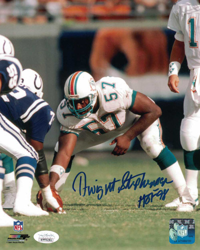 Dwight Stephenson Autographed Miami Dolphins 8x10 Photo HOF JSA PF