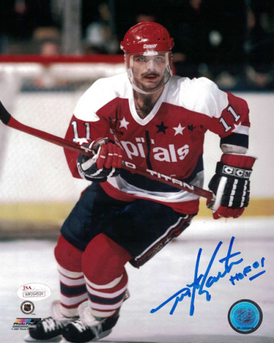 Mike Gartner Autographed Washington Capitals 8x10 Photo HOF JSA