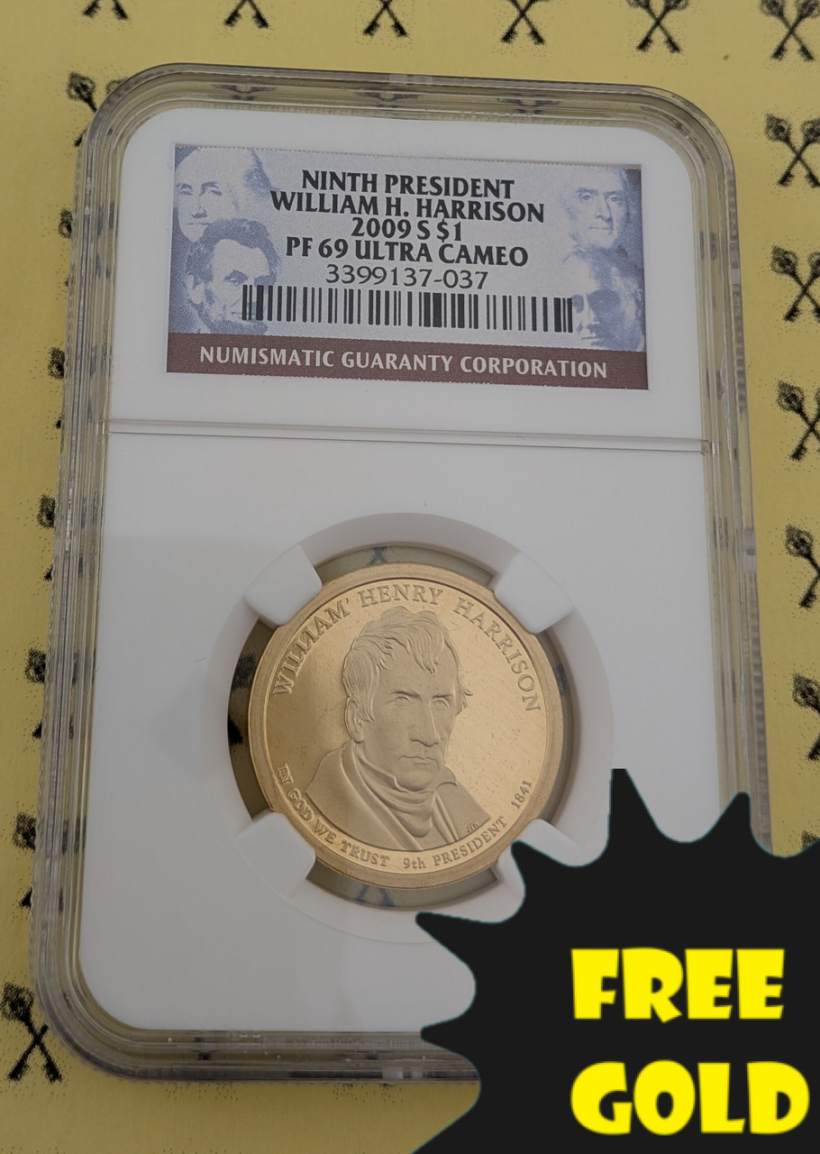 2009-S William Harrison NGC PF 69 UC $22 VALUE w/FREE 1/4 GOLDBACK