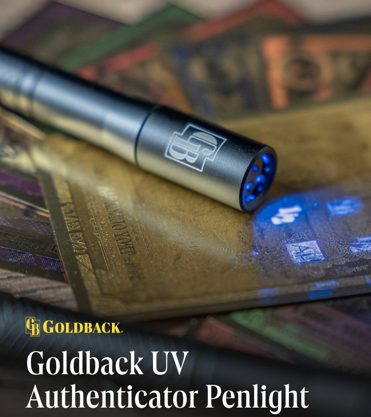 unico ライト Official Goldback UV Light Reactive Ink Authenticator Penlight